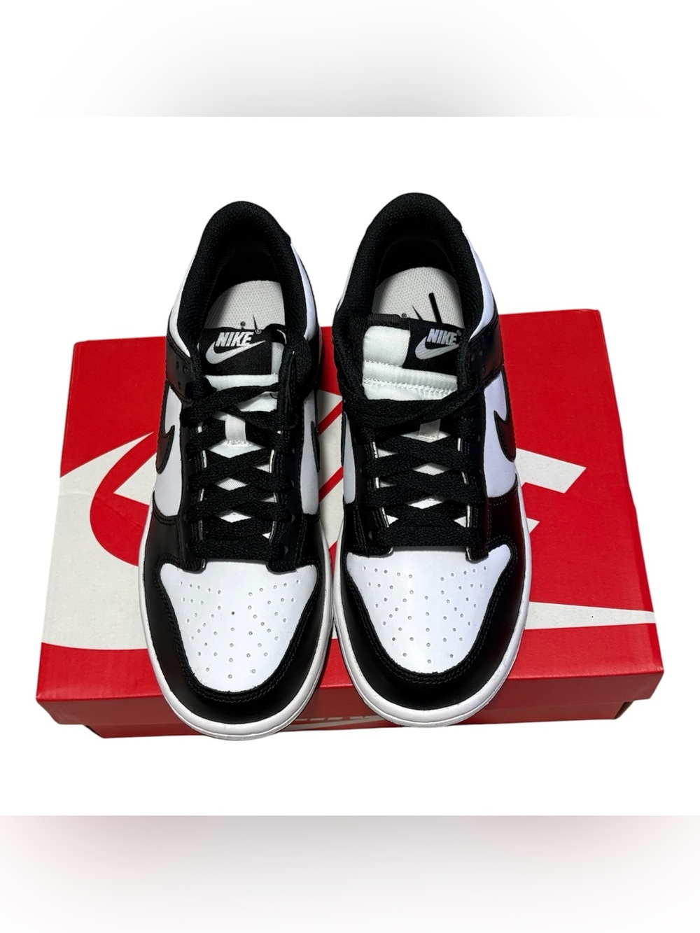 Nike Dunk low boys Black and White Low-Top Sneakers